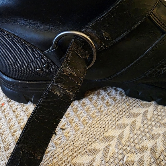 Polo Ralph Lauren Conquest Hi III Leather Combat Black Work Boot Outdoor Chunky - Picture 8 of 8